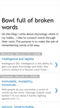Mobile Screenshot of bowlfullofbrokenwords.blogspot.com