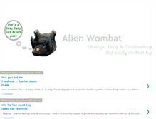 Tablet Screenshot of alienwombat.blogspot.com