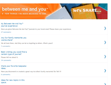 Tablet Screenshot of betweenmeandyoujournals.blogspot.com