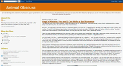 Desktop Screenshot of animalobscura.blogspot.com
