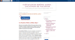 Desktop Screenshot of clevacances-rhonealpes.blogspot.com