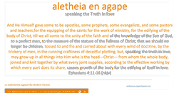 Desktop Screenshot of aletheiaenagape.blogspot.com