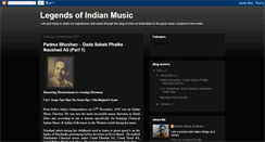 Desktop Screenshot of legendsofindianmusic.blogspot.com