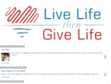 Tablet Screenshot of livelifethengivelife.blogspot.com