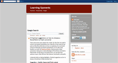 Desktop Screenshot of learningxponents.blogspot.com