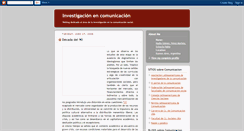 Desktop Screenshot of investigacomunicacion.blogspot.com