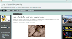 Desktop Screenshot of lovelifeandbegentle.blogspot.com
