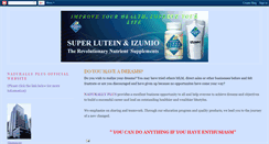 Desktop Screenshot of naturallyplussuperlutein.blogspot.com