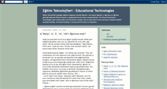 Desktop Screenshot of egitimteknolojileri.blogspot.com