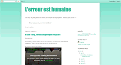 Desktop Screenshot of erreur-humaine.blogspot.com
