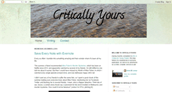 Desktop Screenshot of critically-yours.blogspot.com