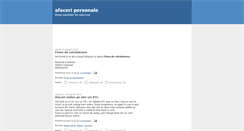 Desktop Screenshot of afaceripersonale.blogspot.com