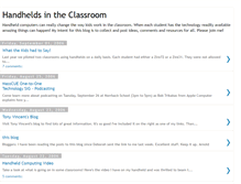 Tablet Screenshot of handheldsintheclassroom.blogspot.com