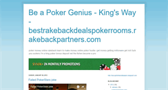 Desktop Screenshot of beapokergenius.blogspot.com