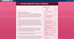 Desktop Screenshot of danceauditions.blogspot.com