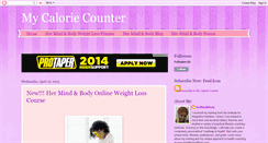 Desktop Screenshot of mycaloriecounter.blogspot.com