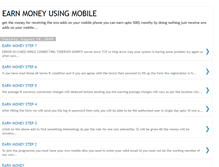 Tablet Screenshot of earn-mobile-money.blogspot.com