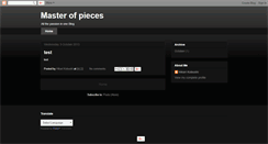 Desktop Screenshot of masterofpieces.blogspot.com