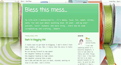 Desktop Screenshot of blessthismess-3girlsmomma.blogspot.com