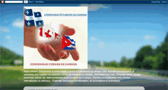 Desktop Screenshot of comunidadcubanaencanada.blogspot.com