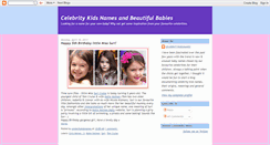 Desktop Screenshot of celebritykidsnames.blogspot.com