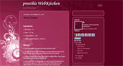 Desktop Screenshot of preethiswebkitchen.blogspot.com