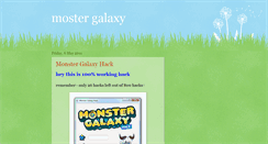 Desktop Screenshot of monstergalaxyhackdownload.blogspot.com