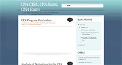 Desktop Screenshot of cfa-test.blogspot.com