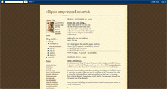 Desktop Screenshot of ellipsisampersandasterisk.blogspot.com