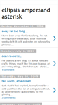Mobile Screenshot of ellipsisampersandasterisk.blogspot.com