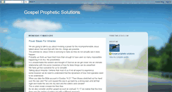 Desktop Screenshot of gospelpropheticsolutions.blogspot.com