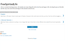 Tablet Screenshot of freespiritedlife.blogspot.com