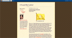 Desktop Screenshot of ifoundbinladen.blogspot.com