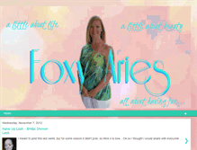 Tablet Screenshot of foxyariesbeautyblog.blogspot.com