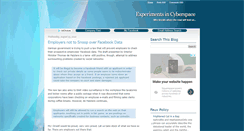 Desktop Screenshot of experimentsincyberspace.blogspot.com