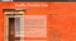 Desktop Screenshot of healthyfamiliesnow.blogspot.com