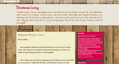 Desktop Screenshot of devotionalliving.blogspot.com