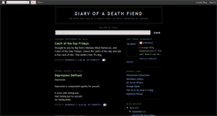 Desktop Screenshot of diaryofadeathfiend.blogspot.com