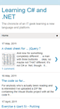 Mobile Screenshot of learningcsharpnet.blogspot.com