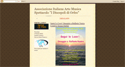 Desktop Screenshot of idiscepolidiorfeo.blogspot.com