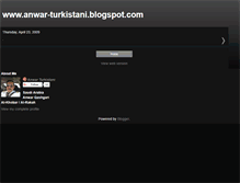 Tablet Screenshot of anwar-turkistani.blogspot.com