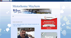 Desktop Screenshot of motorhomemayhem.blogspot.com