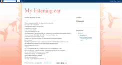Desktop Screenshot of mylisteningear.blogspot.com