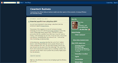 Desktop Screenshot of cleantechbiz.blogspot.com