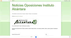 Desktop Screenshot of oposicionesalcantara.blogspot.com