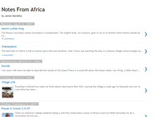Tablet Screenshot of notesfromafrica.blogspot.com