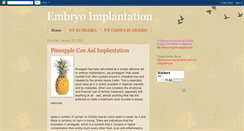 Desktop Screenshot of pineappleforimplantation.blogspot.com
