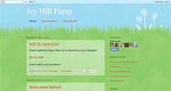 Desktop Screenshot of ivyhillfarm.blogspot.com
