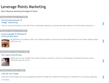 Tablet Screenshot of leveragepointsmarketing.blogspot.com
