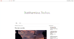 Desktop Screenshot of katherine-helen.blogspot.com